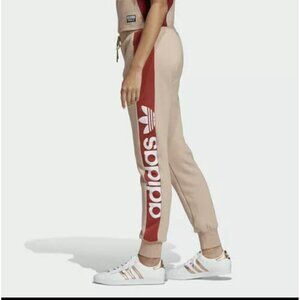 Adidas Cuff Long Cotton French Terry Drawstrings Pants FH7559 Size XS NWT